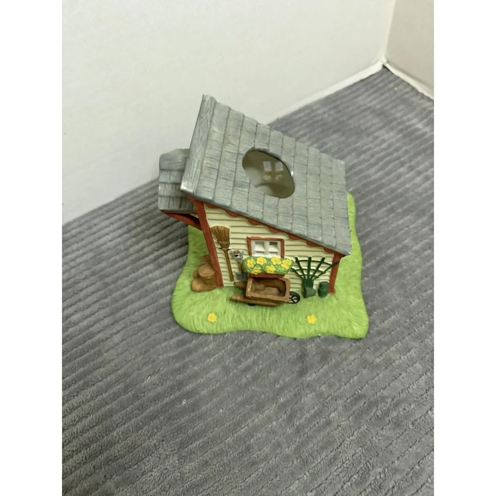 Partylite Garden Shed Gardening House Tealight Votive Candle Holder Country Farm
